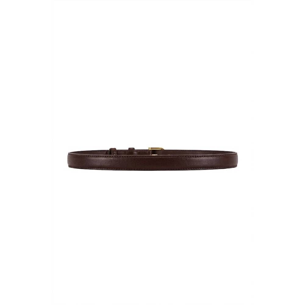 NEW NILI LOTAN women's jane leather belt in dark brown - Picture 2 of 2